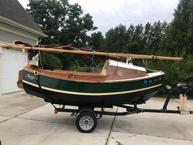 SCAMP Sailboat on trailer