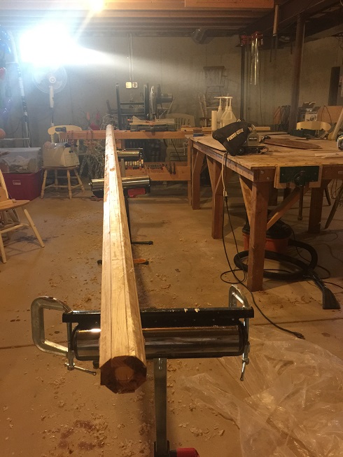 Shaping SCAMP birdsmouth mast
