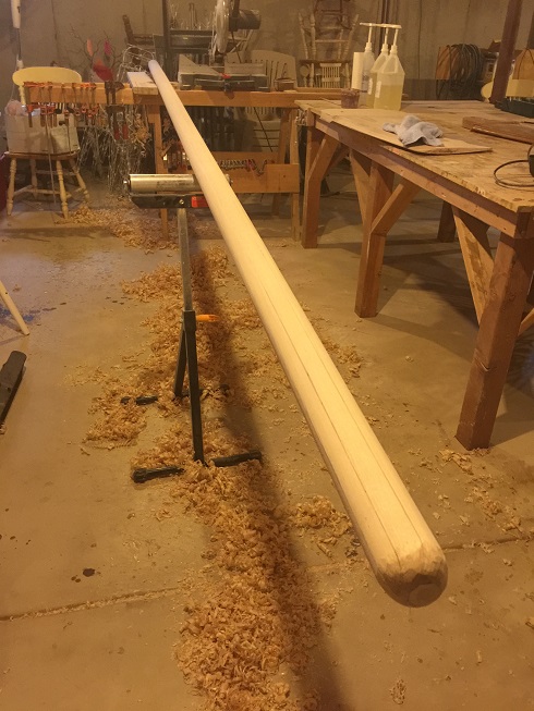 Sanding SCAMP mast