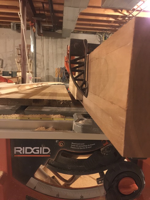 Tablesaw setup for Birdsmiuth mast