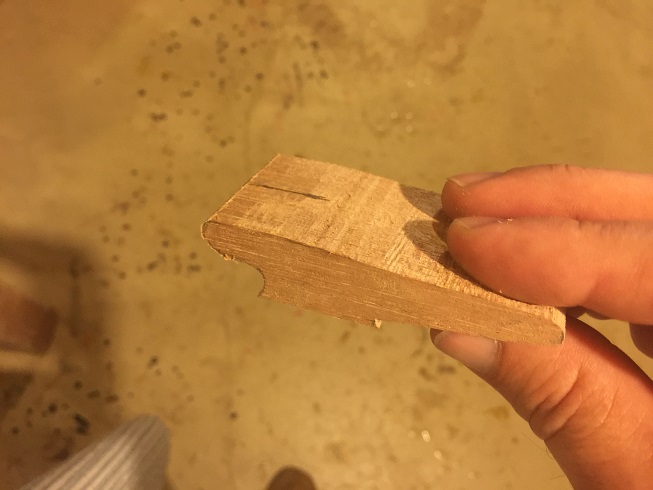 Making wooden jam cleat