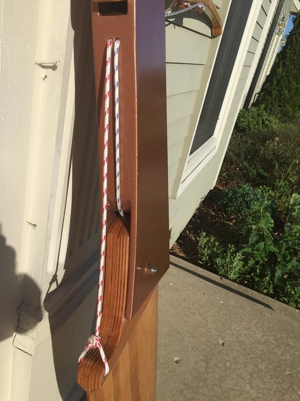 SCAMP rudder uphaul and downhaul