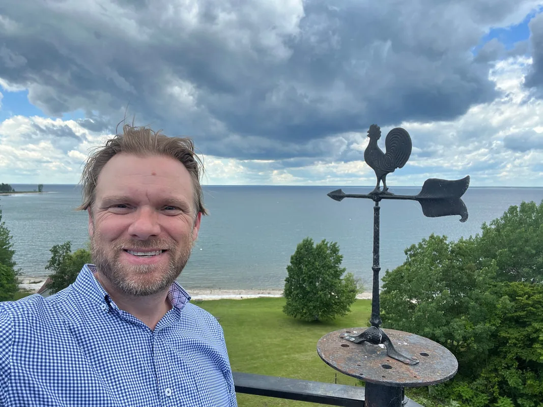 Top of Chambers Island Lighthouse