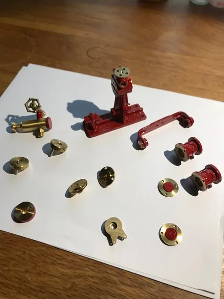 Painting model steam engine