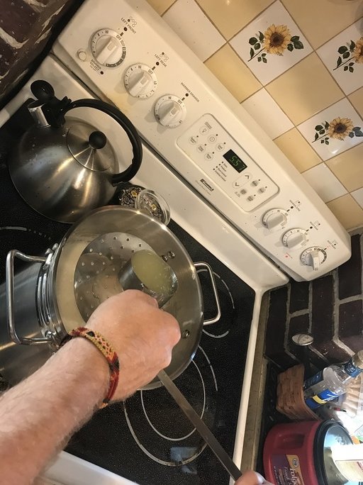 Making Lemon Cheese Ricotta
