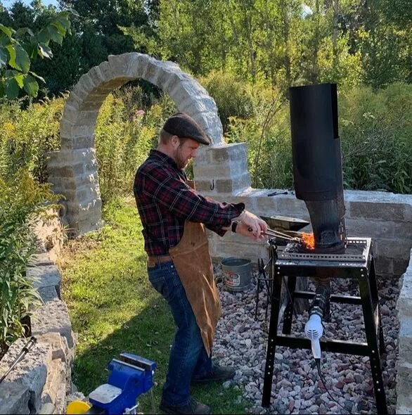 Outdoor blacksmith shop