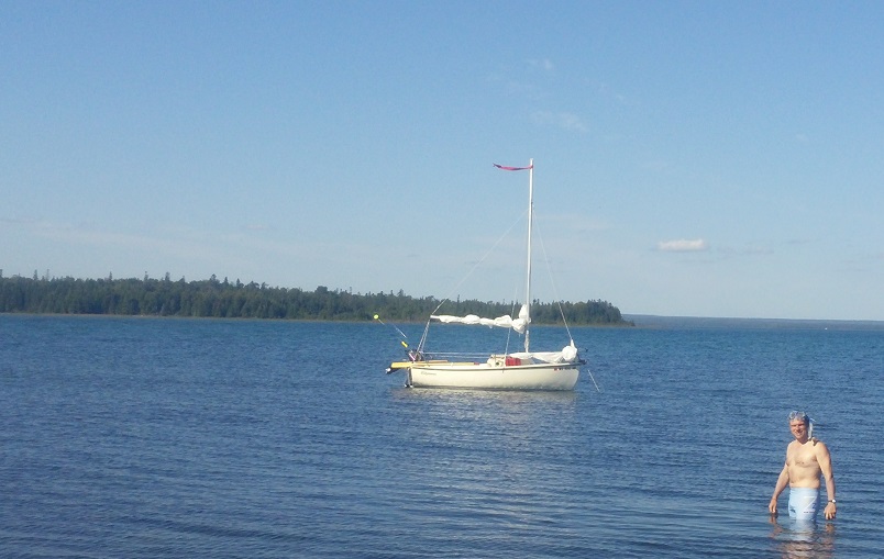 Anchored off Little St. Martin Island , Lake Huron