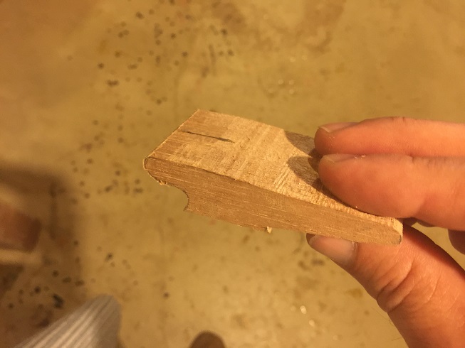 Making wooden jam cleat